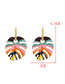 Fashion Color Alloy Oil Dripping Hollow Leaf Earrings