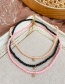 Fashion Pink Rice Beads Beaded Necklace