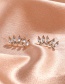 Fashion Gold Zirconium Eyelash Rhinestone Stud Earrings