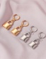 Fashion Silver Metal Lock Ear Ring