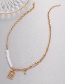 Fashion Gold Pearl Beauty Head Chain Stitching Necklace
