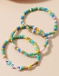 Fashion Green Department Rice Beads Letter Beaded Bracelet