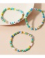 Fashion Green Department Rice Beads Letter Beaded Bracelet