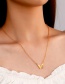 Fashion Gold Zirconium Butterfly Necklace