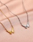 Fashion Gold Zirconium Butterfly Necklace