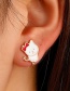 Fashion Diamond Ring Cartoon Oil Drop Animal Flower Love Ear Studs