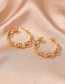 Fashion Gold Geometric Hollow C-shaped Pig Nose Ear Ring