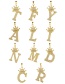Fashion A Copper Micro-inlaid Zirconium Letter Crown Pendant Accessories