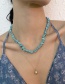 Fashion Blue Turquoise Shell Double Necklace