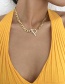 Fashion Gold Micro Diamond Thick Chain Ot Buckle Necklace