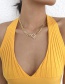 Fashion Gold Micro Diamond Thick Chain Ot Buckle Necklace