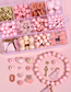 Fashion Pink Pink Bead Rabbit Head Diy Bracelet Material Box
