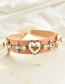 Fashion Leather Pink Fabric Diamond-studded Pearl Bee Love Headband