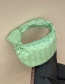 Fashion Dark Green Woven Croissant Portable Cloud Bag