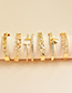 Fashion Gold Zircon Geometric Stud Earrings