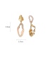 Fashion Gold Asymmetric Acrylic Stud Earrings
