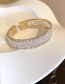 Fashion Double Row Crystal Crystal Beaded Open Bracelet