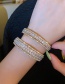 Fashion Single Row Crystal Crystal Beaded Open Bracelet