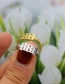 Fashion 777-gold Stainless Steel Digital Open Ring