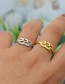 Fashion 777-gold Stainless Steel Digital Open Ring