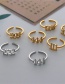 Fashion 999-gold Stainless Steel Digital Open Ring