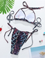 Fashion Bikini Printed Strappy Split Swimsuit