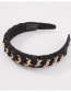 Fashion Black Twist Chain Woven Geometric Headband