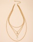 Fashion Gold Diamond Star Moon Multilayer Necklace