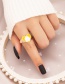 Fashion Yellow Alloy Drop Oil Love Heart Ring