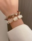 Fashion White Two-piece Shell Elastic Bracelet