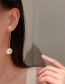 Fashion Silver Alloy Long Pearl Earrings