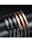 Fashion Light Board Black Zirconium Titanium Steel Bracelet
