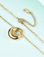 Fashion Steel Color 18k Vacuum Electroplated Gold Water Drop Hollow Necklace