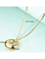 Fashion Gold 18k Vacuum Electroplated Gold Water Drop Hollow Necklace