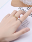 Fashion Gold Copper Plated Silver Chain Hollow Open Ring