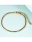 Fashion Gold Stainless Steel Square Chain Necklace