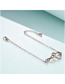 Fashion Steel Color Silver-plated Copper Double Heart Interlocking Diamond Bracelet