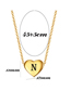 Fashion Golden A Stainless Steel 26 Letter Love Necklace