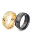 Fashion Gold Titanium Steel Buddhist Sanskrit Ring