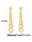 Fashion Gold Stainless Steel Chain Earrings