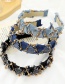 Fashion Light Blue Fabric Folds Around The Chain Headband