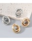 Fashion Gold Alloy Double-layer Round Winding Ear Studs