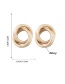 Fashion Gold Alloy Double-layer Round Winding Ear Studs