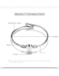 Fashion G Stainless Steel Heart-shaped 26 Letter Braided Cable Bracelet