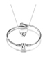 Fashion Q Stainless Steel 26 Letters Necklace And Bracelet Set