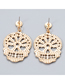 Fashion White Carved And Diamond Skull Stud Earrings