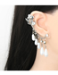 Fashion Silver Color Color Alloy Inlaid Pearl Geometric Earrings