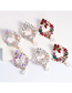 Fashion Color Alloy Diamond Pearl Tassel Geometric Stud Earrings