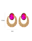 Fashion Pink Alloy Geometric Drop Earrings