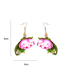 Fashion Pink Color Flower Earrings